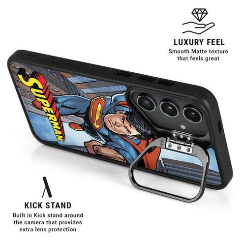 DC Comics Superman Flying Pose Galaxy S25 Kickstand Case